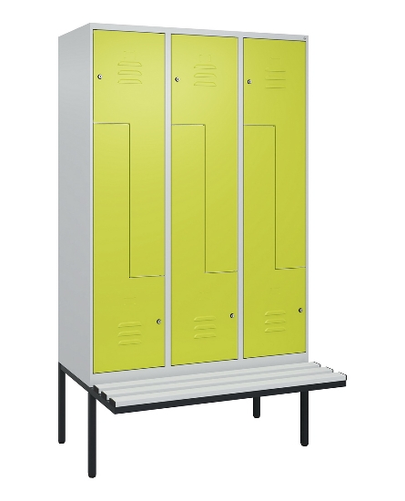 C+P Z-Spind Classic PLUS 0800437-306 schweb.Bank 6 Pers./3 Abt. 300mm Drehriegel (HxBxT) 2120x900x815mm k7016/7035