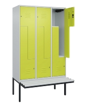 C+P Z-Spind Classic PLUS 0800437-306 schweb.Bank 6 Pers./3 Abt. 300mm Drehriegel (HxBxT) 2120x900x815mm k7016/7035