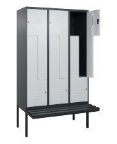 C+P Z-Spind Classic PLUS 0800437-306 schweb.Bank 6 Pers./3 Abt. 300mm Drehriegel (HxBxT) 2120x900x815mm k7016/7035