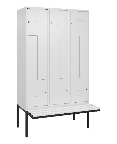 C+P Z-Spind Classic PLUS 0800437-306 schweb.Bank 6 Pers./3 Abt. 300mm Drehriegel (HxBxT) 2120x900x815mm k7016/7035