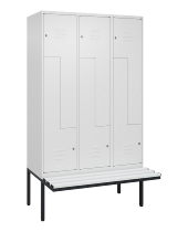 C+P Z-Spind Classic PLUS 0800437-306 schweb.Bank 6 Pers./3 Abt. 300mm Drehriegel (HxBxT) 2120x900x815mm k7016/7035