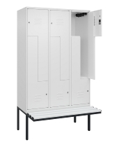 C+P Z-Spind Classic PLUS 0800437-306 schweb.Bank 6 Pers./3 Abt. 300mm Drehriegel (HxBxT) 2120x900x815mm k7016/7035