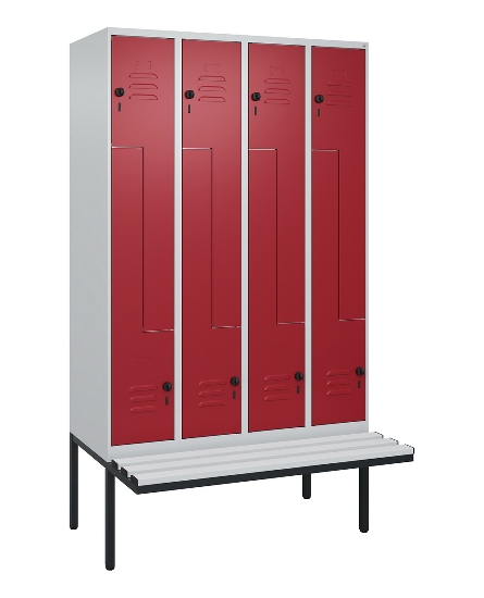 C+P Z-Spind Classic PLUS 0800437-306 schweb.Bank 6 Pers./3 Abt. 300mm Drehriegel (HxBxT) 2120x900x815mm k7016/7035
