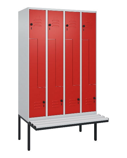 C+P Z-Spind Classic PLUS 0800437-306 schweb.Bank 6 Pers./3 Abt. 300mm Drehriegel (HxBxT) 2120x900x815mm k7016/7035