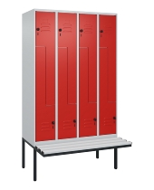 C+P Z-Spind Classic PLUS 0800437-306 schweb.Bank 6 Pers./3 Abt. 300mm Drehriegel (HxBxT) 2120x900x815mm k7016/7035