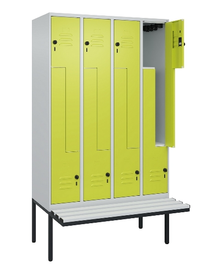 C+P Z-Spind Classic PLUS 0800437-306 schweb.Bank 6 Pers./3 Abt. 300mm Drehriegel (HxBxT) 2120x900x815mm k7016/7035