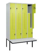 C+P Z-Spind Classic PLUS 0800437-306 schweb.Bank 6 Pers./3 Abt. 300mm Drehriegel (HxBxT) 2120x900x815mm k7016/7035