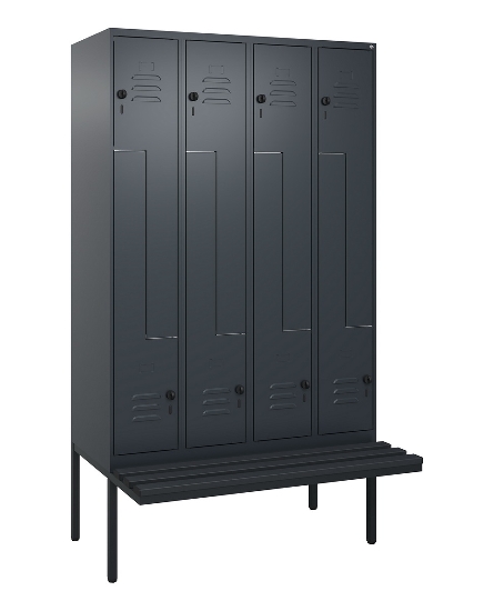 C+P Z-Spind Classic PLUS 0800437-306 schweb.Bank 6 Pers./3 Abt. 300mm Drehriegel (HxBxT) 2120x900x815mm k7016/7035
