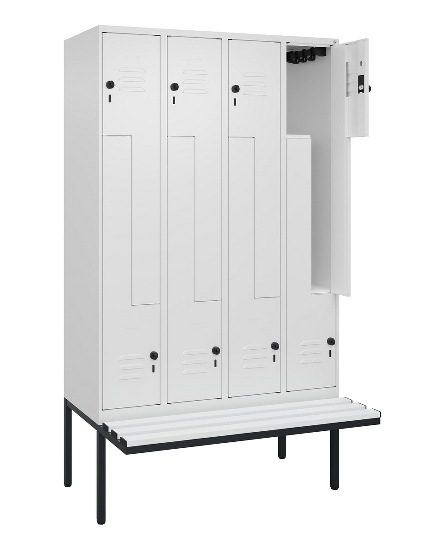 C+P Z-Spind Classic PLUS 0800437-306 schweb.Bank 6 Pers./3 Abt. 300mm Drehriegel (HxBxT) 2120x900x815mm k7016/7035