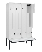 C+P Z-Spind Classic PLUS 0800437-306 schweb.Bank 6 Pers./3 Abt. 300mm Drehriegel (HxBxT) 2120x900x815mm k7016/7035