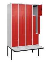 C+P Z-Spind Classic PLUS 0800437-306 schweb.Bank 6 Pers./3 Abt. 300mm Drehriegel (HxBxT) 2120x900x815mm k7016/7035