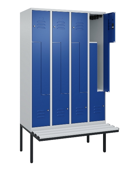 C+P Z-Spind Classic PLUS 0800437-306 schweb.Bank 6 Pers./3 Abt. 300mm Drehriegel (HxBxT) 2120x900x815mm k7016/7035