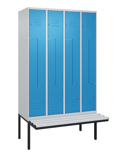 C+P Z-Spind Classic PLUS 0800437-306 schweb.Bank 6 Pers./3 Abt. 300mm Drehriegel (HxBxT) 2120x900x815mm k7016/7035