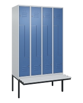 C+P Z-Spind Classic PLUS 0800437-306 schweb.Bank 6 Pers./3 Abt. 300mm Drehriegel (HxBxT) 2120x900x815mm k7016/7035
