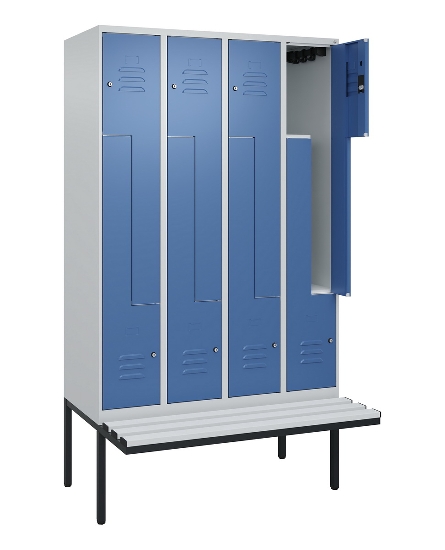 C+P Z-Spind Classic PLUS 0800437-306 schweb.Bank 6 Pers./3 Abt. 300mm Drehriegel (HxBxT) 2120x900x815mm k7016/7035