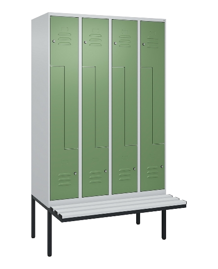 C+P Z-Spind Classic PLUS 0800437-306 schweb.Bank 6 Pers./3 Abt. 300mm Drehriegel (HxBxT) 2120x900x815mm k7016/7035