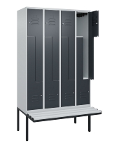 C+P Z-Spind Classic PLUS 0800437-306 schweb.Bank 6 Pers./3 Abt. 300mm Drehriegel (HxBxT) 2120x900x815mm k7016/7035