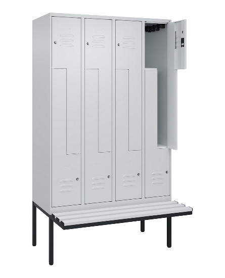 C+P Z-Spind Classic PLUS 0800437-306 schweb.Bank 6 Pers./3 Abt. 300mm Drehriegel (HxBxT) 2120x900x815mm k7016/7035