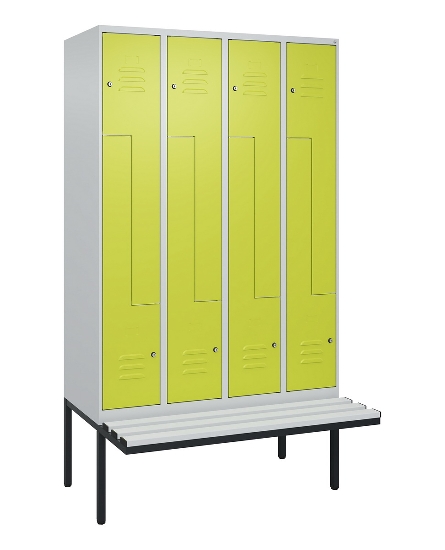 C+P Z-Spind Classic PLUS 0800437-306 schweb.Bank 6 Pers./3 Abt. 300mm Drehriegel (HxBxT) 2120x900x815mm k7016/7035