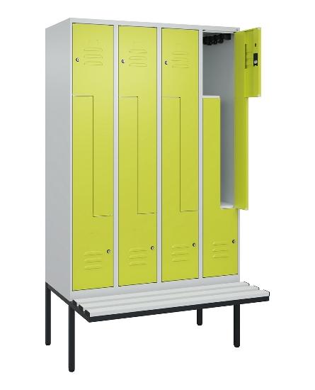 C+P Z-Spind Classic PLUS 0800437-306 schweb.Bank 6 Pers./3 Abt. 300mm Drehriegel (HxBxT) 2120x900x815mm k7016/7035