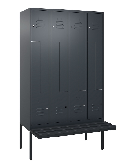 C+P Z-Spind Classic PLUS 0800437-306 schweb.Bank 6 Pers./3 Abt. 300mm Drehriegel (HxBxT) 2120x900x815mm k7016/7035