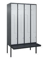 C+P Z-Spind Classic PLUS 0800437-306 schweb.Bank 6 Pers./3 Abt. 300mm Drehriegel (HxBxT) 2120x900x815mm k7016/7035