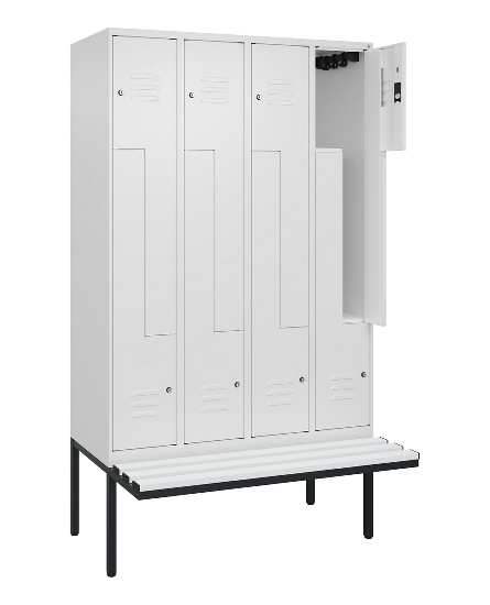 C+P Z-Spind Classic PLUS 0800437-306 schweb.Bank 6 Pers./3 Abt. 300mm Drehriegel (HxBxT) 2120x900x815mm k7016/7035