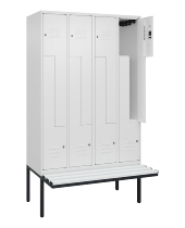 C+P Z-Spind Classic PLUS 0800437-306 schweb.Bank 6 Pers./3 Abt. 300mm Drehriegel (HxBxT) 2120x900x815mm k7016/7035