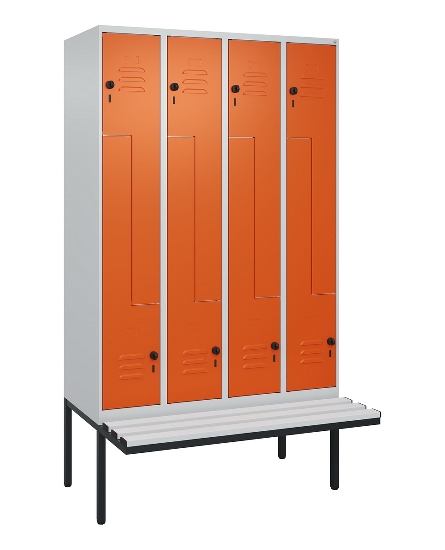 C+P Z-Spind Classic PLUS 0800437-306 schweb.Bank 6 Pers./3 Abt. 300mm Drehriegel (HxBxT) 2120x900x815mm k7016/7035