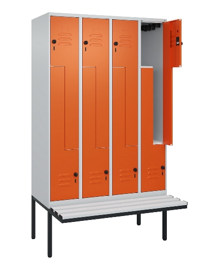C+P Z-Spind Classic PLUS 0800437-306 schweb.Bank 6 Pers./3 Abt. 300mm Drehriegel (HxBxT) 2120x900x815mm k7016/7035