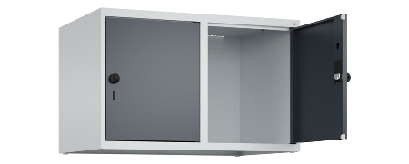 C+P Aufsatzschrank Classic Plus 2 Abteile 080090-20 Türen rechts angeschl. (HxBxT) 500x600x500mm 7035/7035