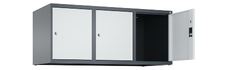 C+P Aufsatzschrank Classic Plus 2 Abteile 080090-22 Türen rechts angeschl. (HxBxT) 500x800x500mm 7035/0024