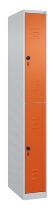 C+P Doppelstock-Spind 080300-39 Classic PLUS bodenstehend 3 Abt.250mm je 2 Fächer Zylinderschloss (HxBxT)1850x750x500mm 7035/3003