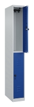 C+P Doppelstock-Spind 080300-39 Classic PLUS bodenstehend 3 Abt.250mm je 2 Fächer Zylinderschloss (HxBxT)1850x750x500mm 7035/3003