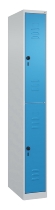C+P Doppelstock-Spind 080300-39 Classic PLUS bodenstehend 3 Abt.250mm je 2 Fächer Zylinderschloss (HxBxT)1850x750x500mm 7035/3003