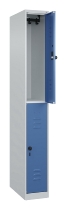 C+P Doppelstock-Spind 080300-39 Classic PLUS bodenstehend 3 Abt.250mm je 2 Fächer Zylinderschloss (HxBxT)1850x750x500mm 7035/3003