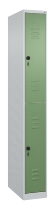 C+P Doppelstock-Spind 080300-39 Classic PLUS bodenstehend 3 Abt.250mm je 2 Fächer Zylinderschloss (HxBxT)1850x750x500mm 7035/3003