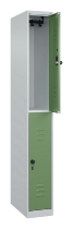 C+P Doppelstock-Spind 080300-39 Classic PLUS bodenstehend 3 Abt.250mm je 2 Fächer Zylinderschloss (HxBxT)1850x750x500mm 7035/3003