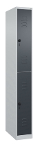 C+P Doppelstock-Spind 080300-39 Classic PLUS bodenstehend 3 Abt.250mm je 2 Fächer Zylinderschloss (HxBxT)1850x750x500mm 7035/3003