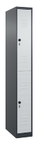 C+P Doppelstock-Spind 080300-39 Classic PLUS bodenstehend 3 Abt.250mm je 2 Fächer Zylinderschloss (HxBxT)1850x750x500mm 7035/3003