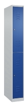 C+P Doppelstock-Spind 080300-39 Classic PLUS bodenstehend 3 Abt.250mm je 2 Fächer Zylinderschloss (HxBxT)1850x750x500mm 7035/3003