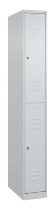 C+P Doppelstock-Spind 080300-39 Classic PLUS bodenstehend 3 Abt.250mm je 2 Fächer Zylinderschloss (HxBxT)1850x750x500mm 7035/3003