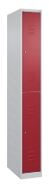 C+P Doppelstock-Spind 080300-39 Classic PLUS bodenstehend 3 Abt.250mm je 2 Fächer Zylinderschloss (HxBxT)1850x750x500mm 7035/3003