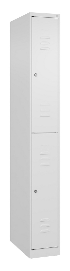 C+P Doppelstock-Spind 080300-39 Classic PLUS bodenstehend 3 Abt.250mm je 2 Fächer Zylinderschloss (HxBxT)1850x750x500mm 7035/3003