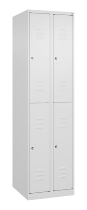 C+P Doppelstock-Spind 080300-39 Classic PLUS bodenstehend 3 Abt.250mm je 2 Fächer Zylinderschloss (HxBxT)1850x750x500mm 7035/3003