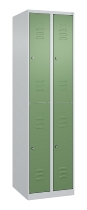 C+P Doppelstock-Spind 080300-39 Classic PLUS bodenstehend 3 Abt.250mm je 2 Fächer Zylinderschloss (HxBxT)1850x750x500mm 7035/3003