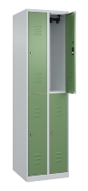 C+P Doppelstock-Spind 080300-39 Classic PLUS bodenstehend 3 Abt.250mm je 2 Fächer Zylinderschloss (HxBxT)1850x750x500mm 7035/3003