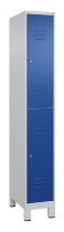 C+P Doppelstock-Spind 080310-22 Classic PLUS Füße 2-Abt.400mm je 2 Fächer Zylinderschloss (HxBxT)1950x800x500mm 7035/2004