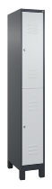 C+P Doppelstock-Spind 080310-22 Classic PLUS Füße 2-Abt.400mm je 2 Fächer Zylinderschloss (HxBxT)1950x800x500mm 7035/2004