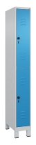 C+P Doppelstock-Spind 080310-39 Classic PLUS mit Füßen 3 Abt.250mm je 2 Fächer Zylinderschloss (HxBxT)1950x750x500mm 7035/5010